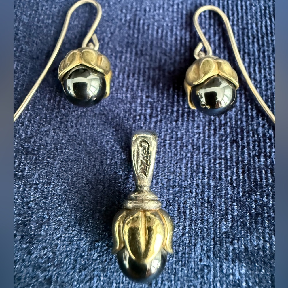 LAGOS Gold and Black Drop Earrings